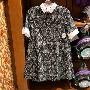 Disney Black and White Patterned Dress Glow In The Dark Wednesday
